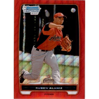 2012 Bowman Chrome Prospects Red Wave Refractors #BCP220 Ruben Alaniz