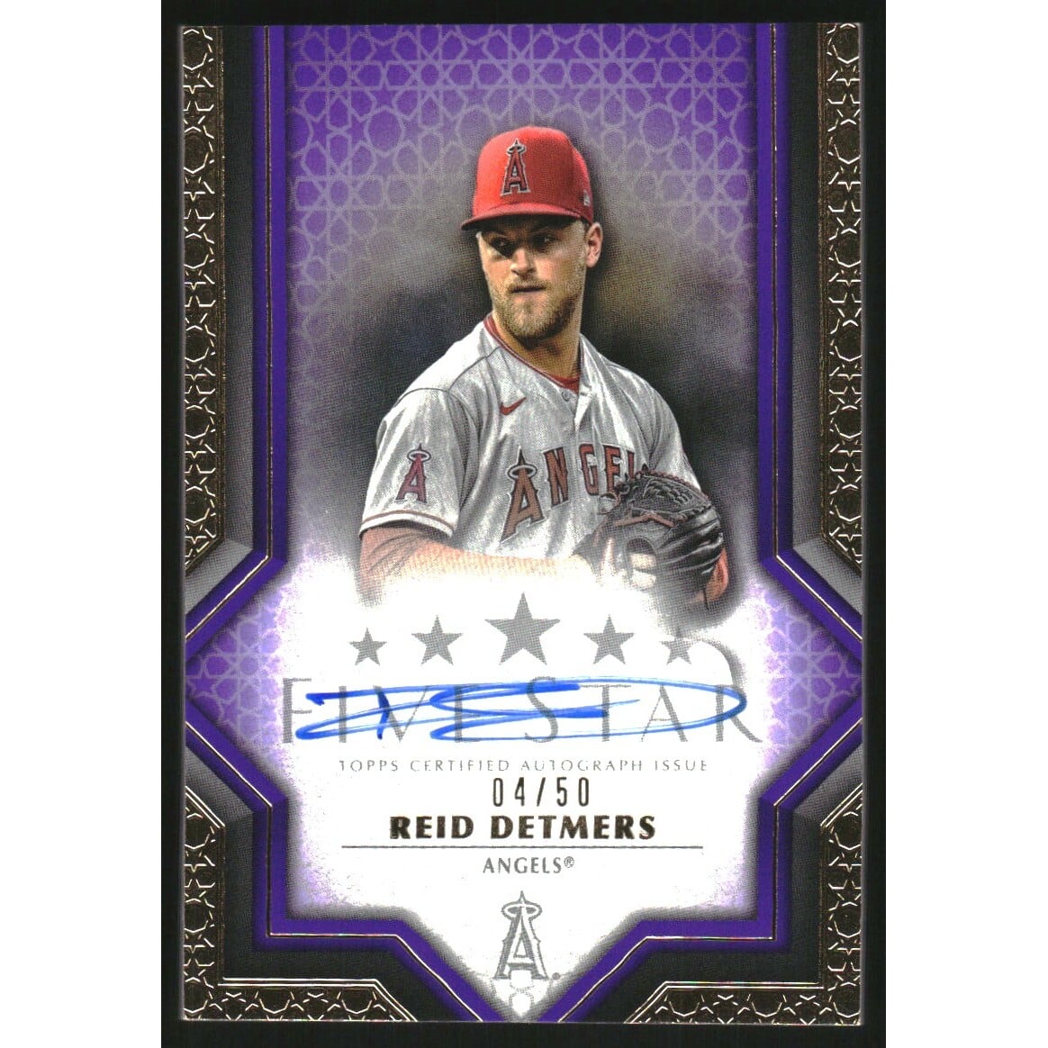 2023 Topps Five Star Autographs Purple #FSARDE Reid Detmers. rookie card picture