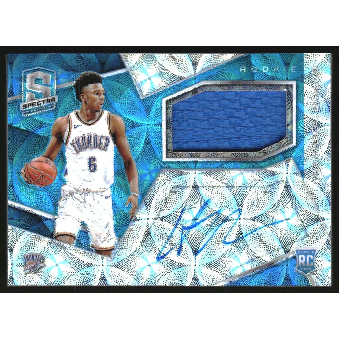 2018-19 Panini Spectra Neon Blue #131 Hamidou Diallo JSY AU. rookie card picture