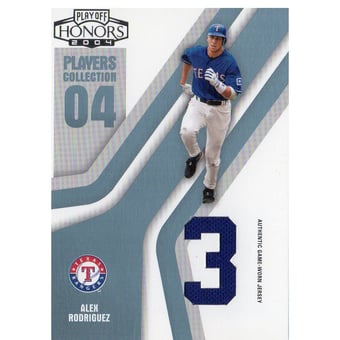 2004 Playoff Honors Players Collection Jersey Platinum Number #6 Alex Rodriguez Rgr Blue