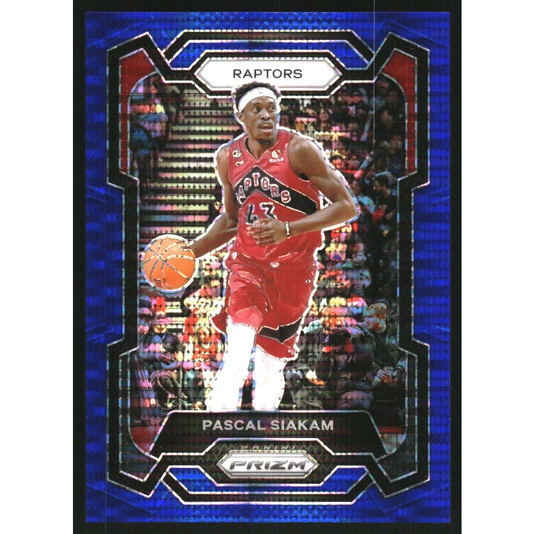 2023-24 Panini Prizm Prizms Blue Seismic #30 Pascal Siakam. rookie card picture