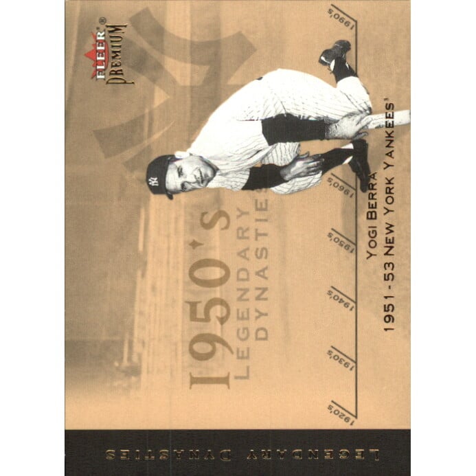 2002 Fleer Premium Legendary Dynasties Gold #12 Yogi Berra. rookie card picture
