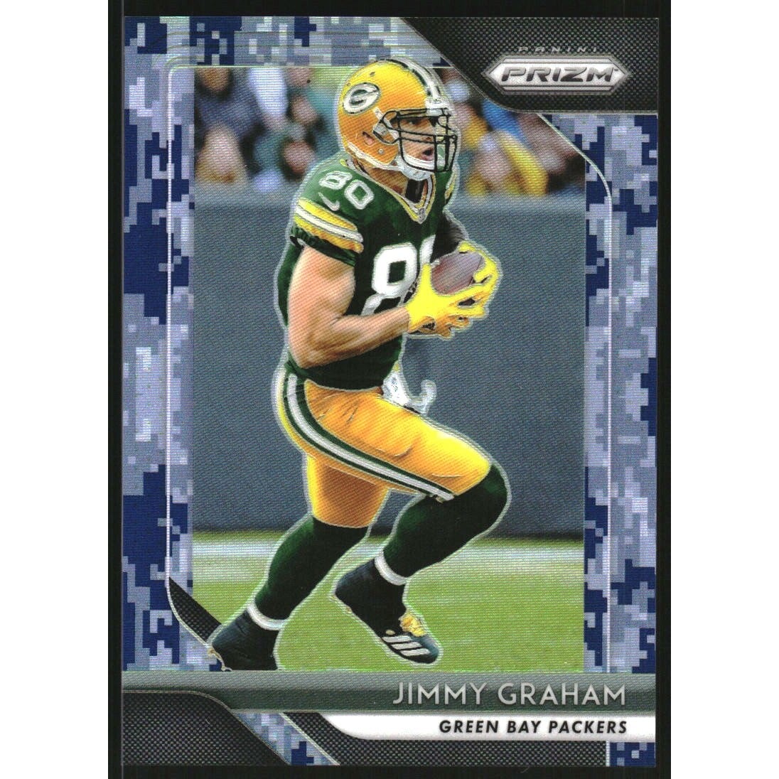 2018 Panini Prizm Prizms Camo #128 Jimmy Graham. rookie card picture
