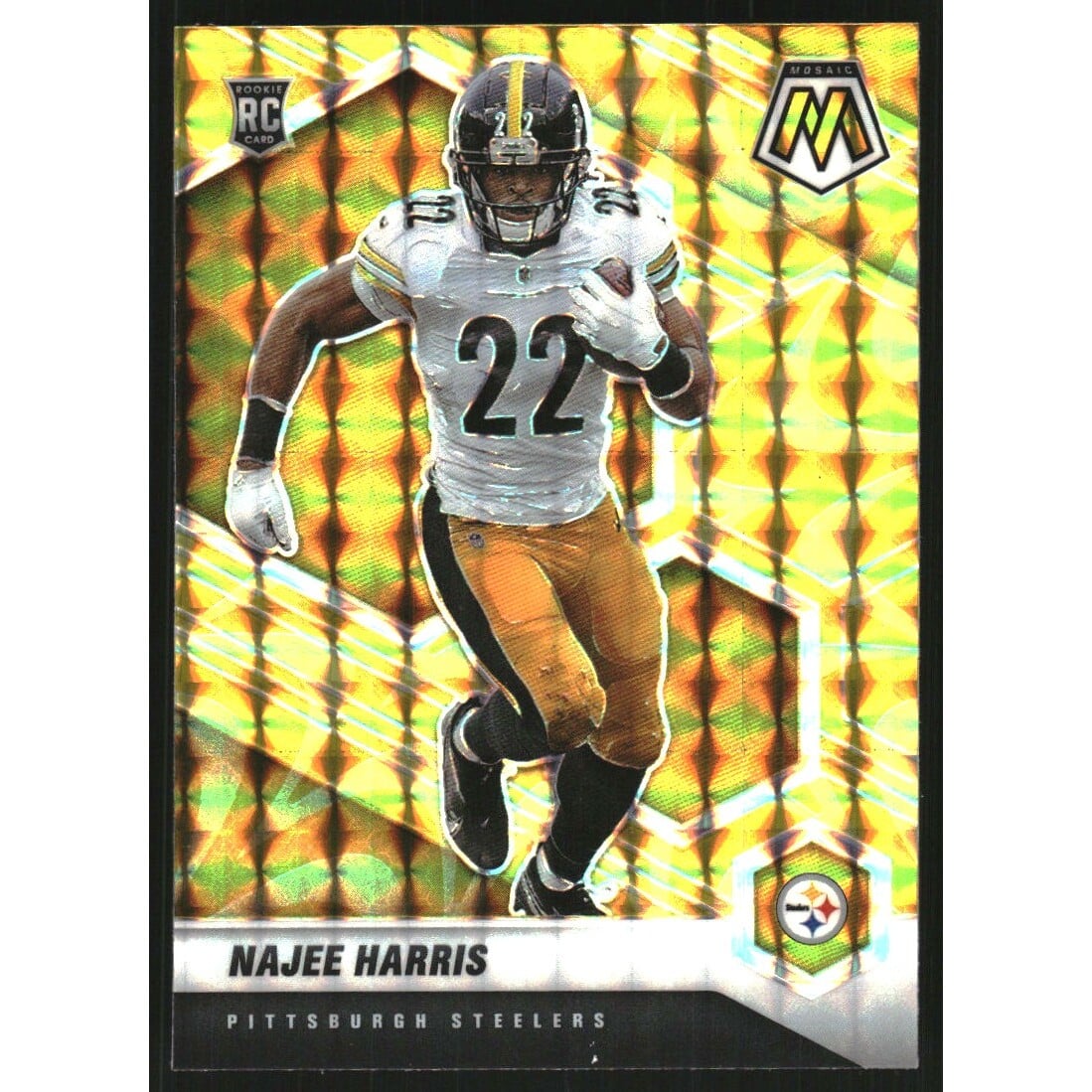 2021 Panini Mosaic Mosaic Reactive Yellow #313 Najee Harris. rookie card picture
