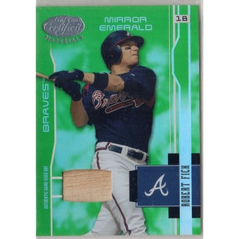2003 Leaf Certified Materials Mirror Emerald Materials #17 Robert Fick Bat