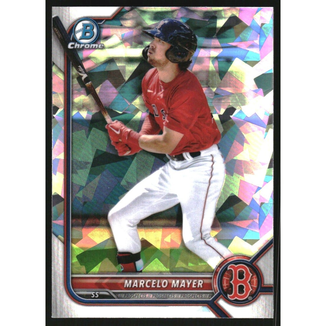 2022 Bowman Chrome Prospects Atomic Refractors #BCP126 Marcelo Mayer. rookie card picture