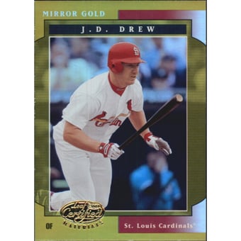 2001 Leaf Certified Materials Mirror Gold #32 J.D. Drew