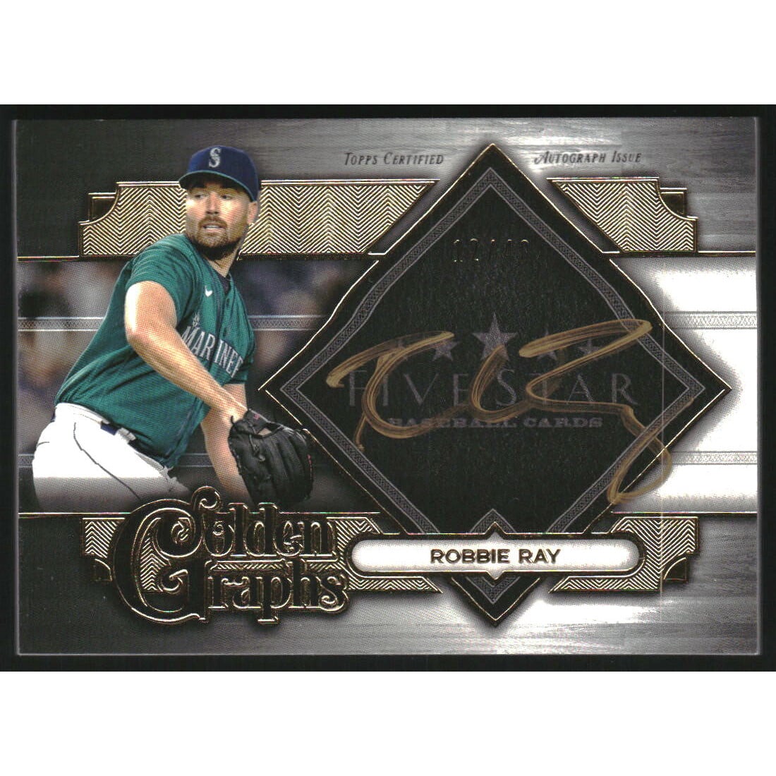 2022 Topps Five Star Golden Graphs #GGRR Robbie Ray. rookie card picture
