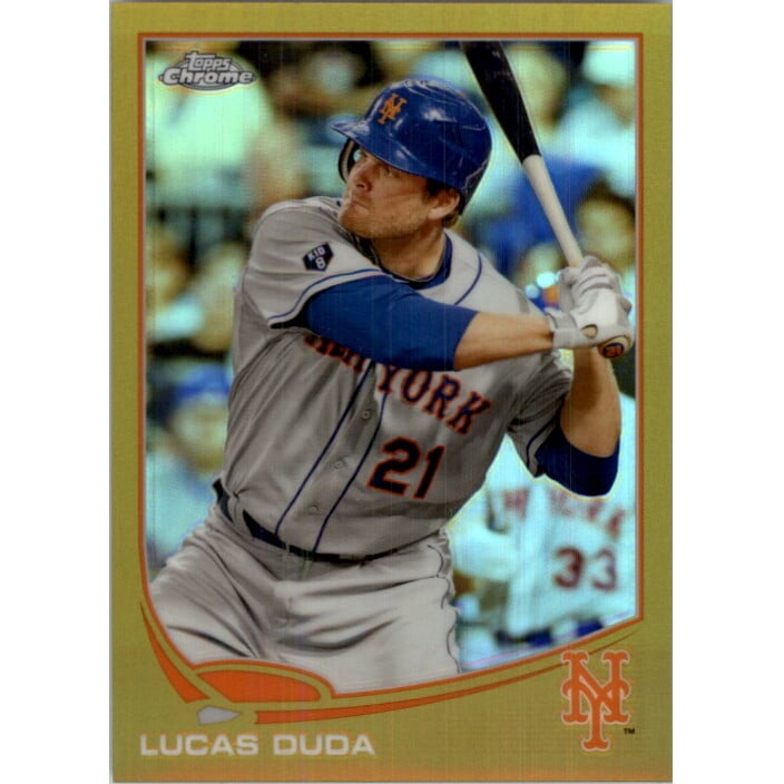 2013 Topps Chrome Gold Refractors #5 Lucas Duda. rookie card picture