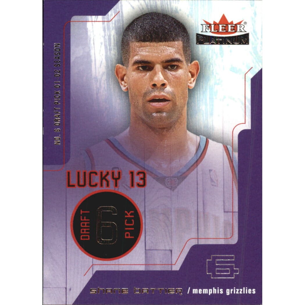 2001-02 Fleer Platinum Lucky 13 #6 Shane Battier. rookie card picture
