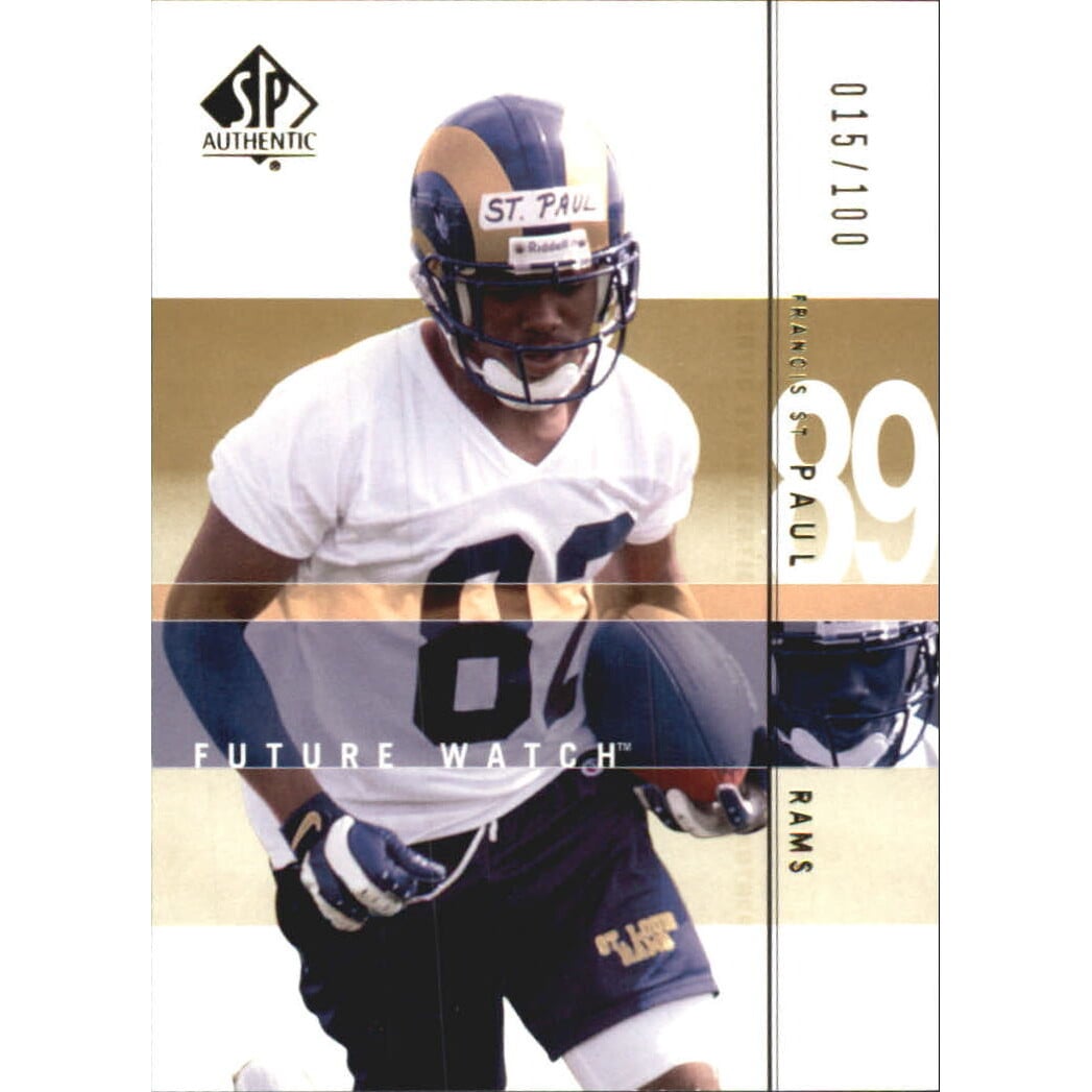 2001 SP Authentic Rookie Gold 100 #134 Francis St.Paul