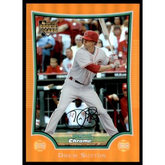 2009 Bowman Chrome Draft Orange Refractors #BDP34 Drew Sutton