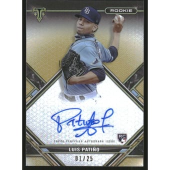 2021 Topps Triple Threads Rookie Autographs Gold #RACLP Luis Patino