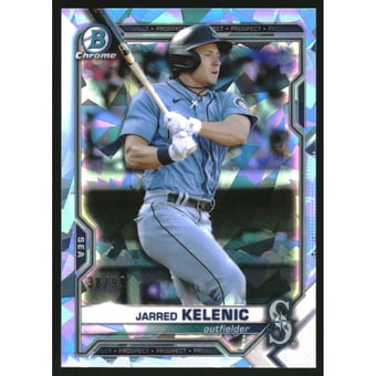 2021 Bowman Chrome Sapphire Prospects Aqua Refractors #BCP102 Jarred Kelenic