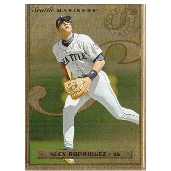 1996 Leaf Preferred Steel Gold #8 Alex Rodriguez