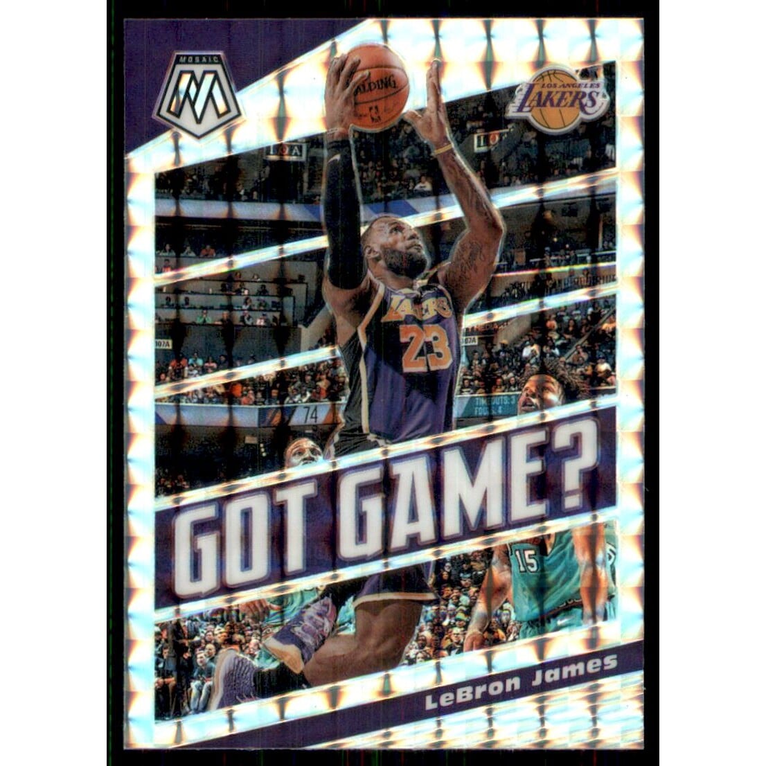 2019-20 Panini Mosaic Got Game? Mosaic #7 LeBron James. rookie card picture