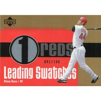 2003 Upper Deck Leading Swatches Gold #AD1 Adam Dunn BB