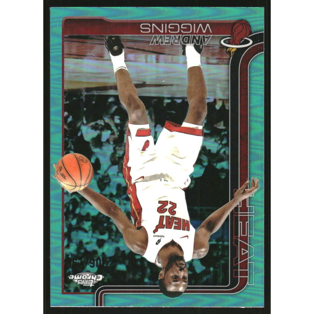 2025-26 Topps Chrome Aqua Refractors #180 Andrew Wiggins. rookie card picture