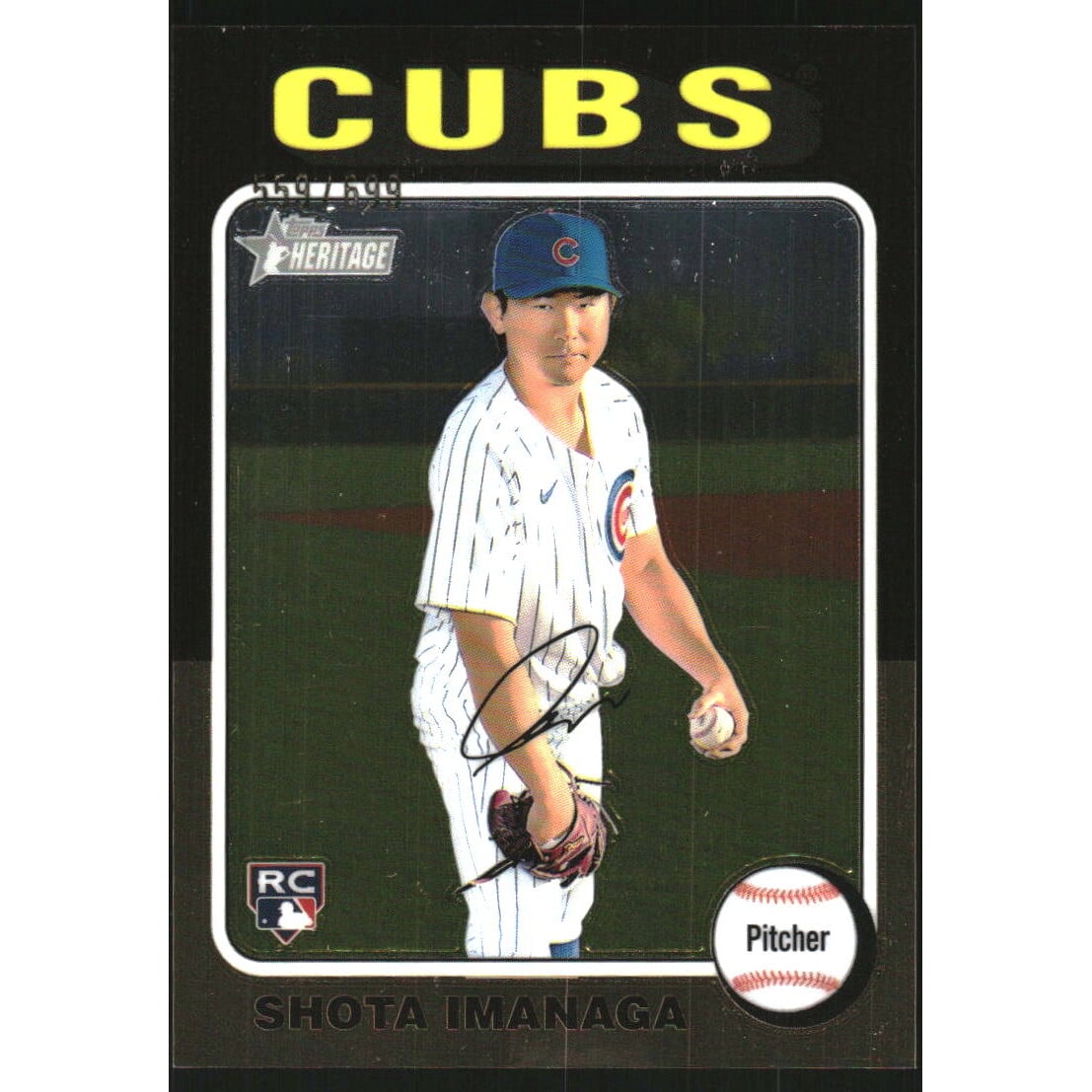 2024 Topps Heritage Chrome #564 Shota Imanaga HN/699. rookie card picture