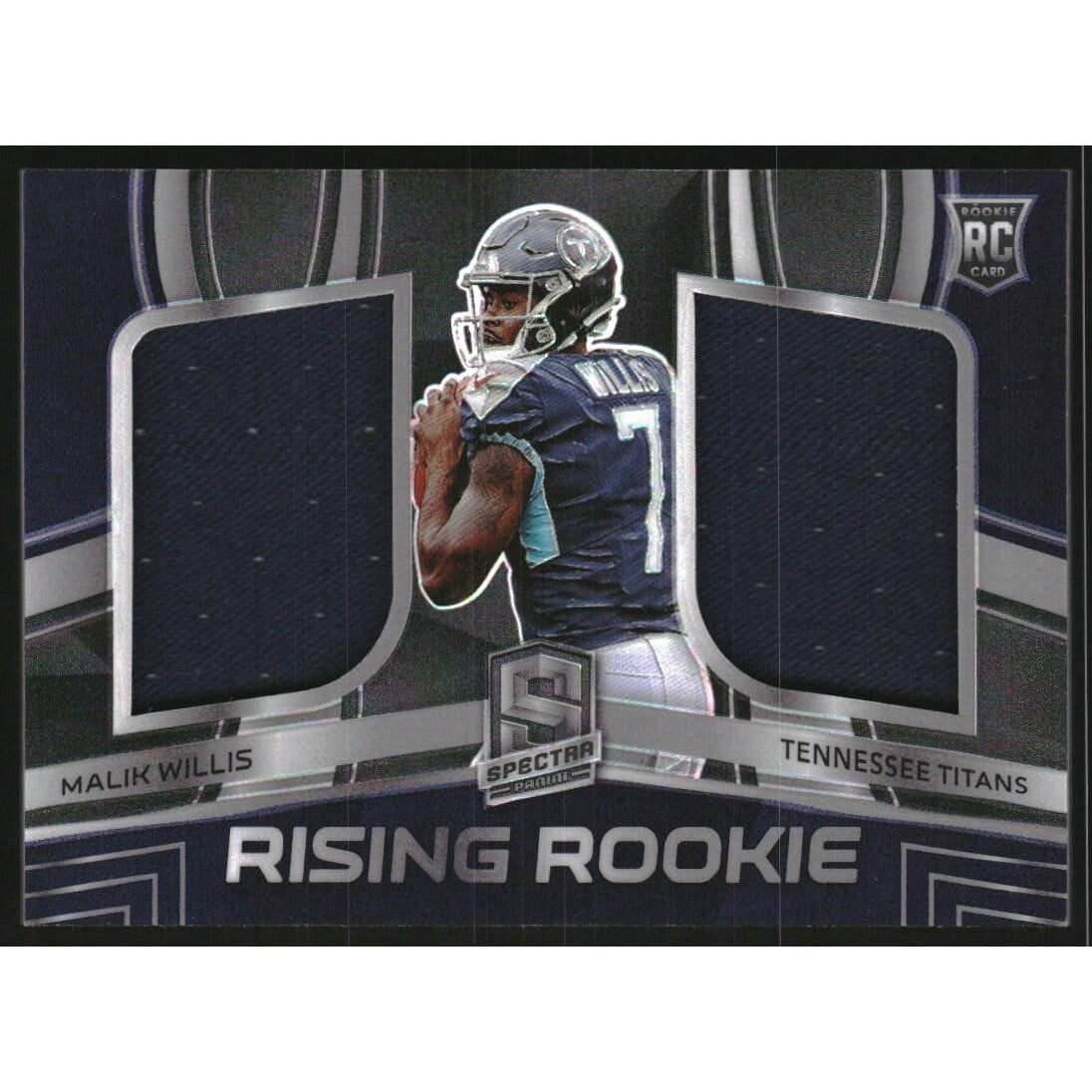 2022 Panini Spectra Rising Rookie Materials #25 Malik Willis. rookie card picture