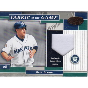 2002 Leaf Certified Fabric of the Game #122BA Bret Boone/100