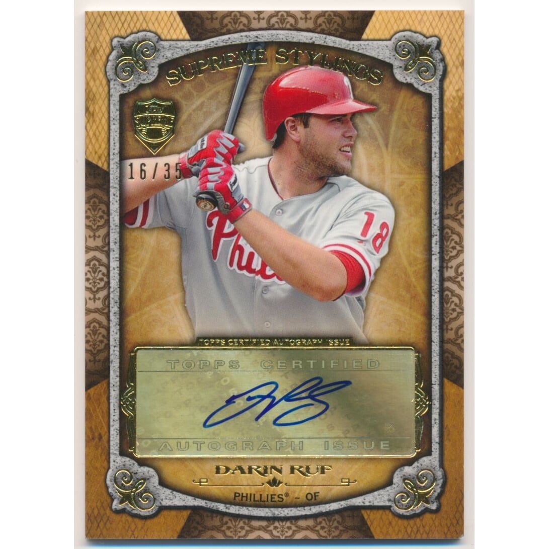 2013 Topps Supreme Supreme Stylings Autographs Sepia #SSDR Darin Ruf. rookie card picture