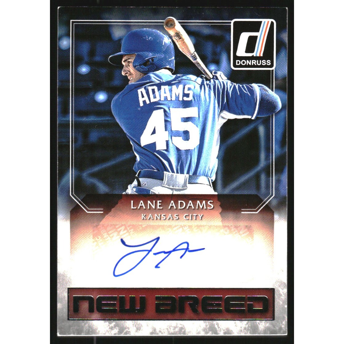 2016 Donruss New Breed Autographs Green #NBLA Lane Adams. rookie card picture