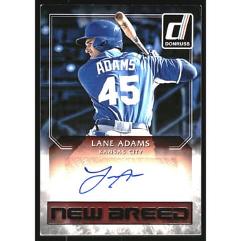 2016 Donruss New Breed Autographs Green #NBLA Lane Adams