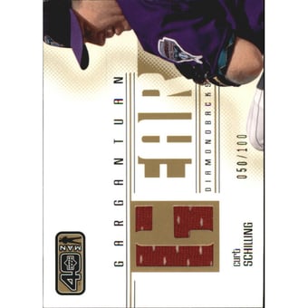 2002 Upper Deck 40-Man Gargantuan Gear Gold #GCS Curt Schilling