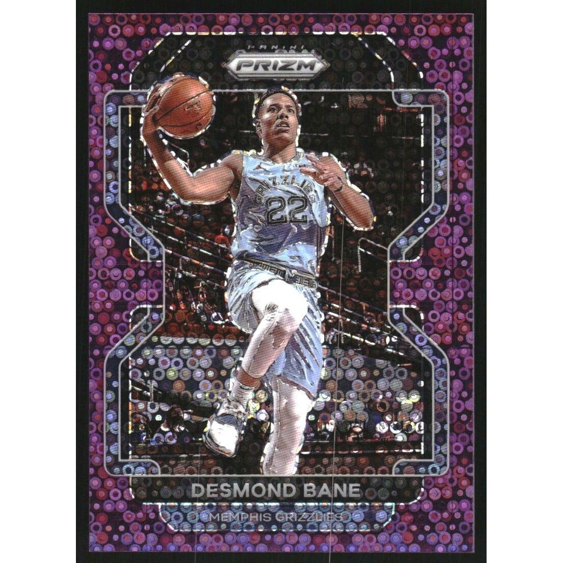 2021-22 Panini Prizm Prizms Fast Break Purple #215 Desmond Bane. rookie card picture