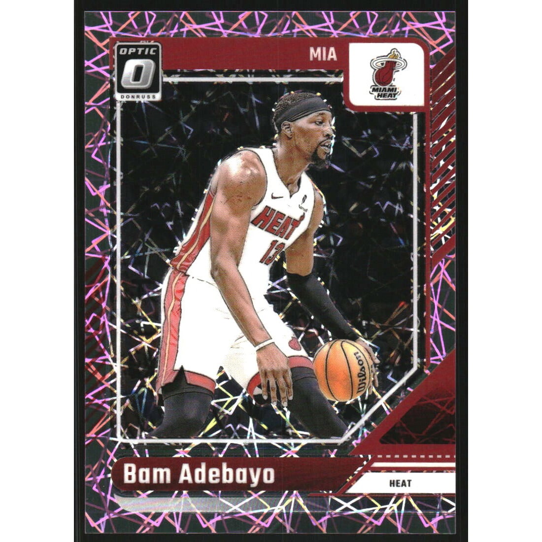 2024-25 Donruss Optic Pink Velocity #212 Bam Adebayo. rookie card picture