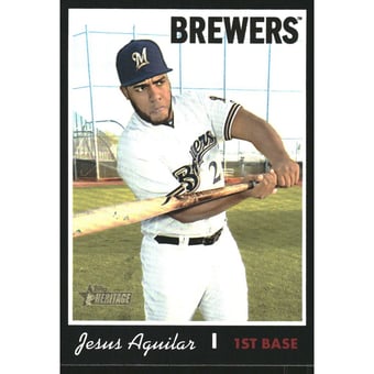 2019 Topps Heritage Black Border #476 Jesus Aguilar
