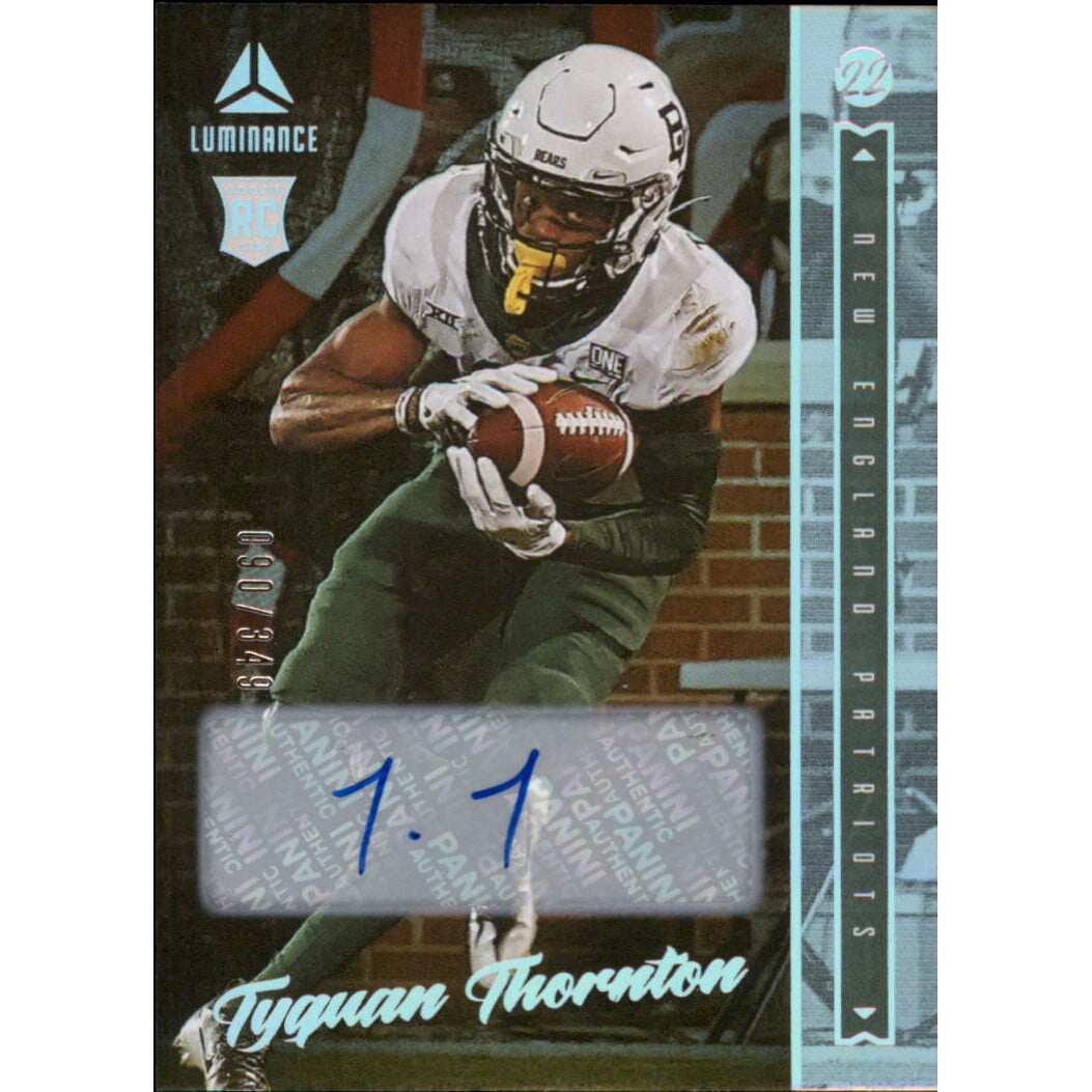 2022 Panini Luminance Autographs #128 Tyquan Thornton/349. rookie card picture
