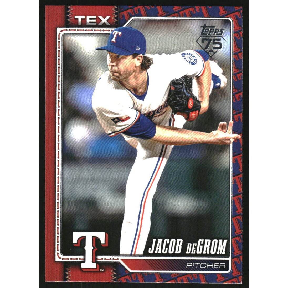 2026 Topps Team Color Border #99 Jacob deGrom. rookie card picture