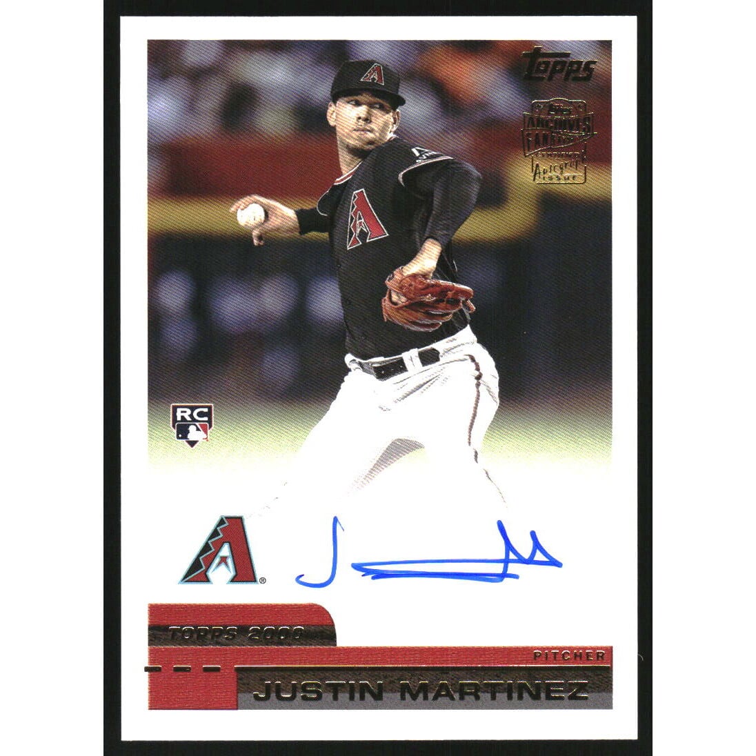 2024 Topps Archives '00 Fan Favorites Autographs #00FFJMA Justin Martinez. rookie card picture