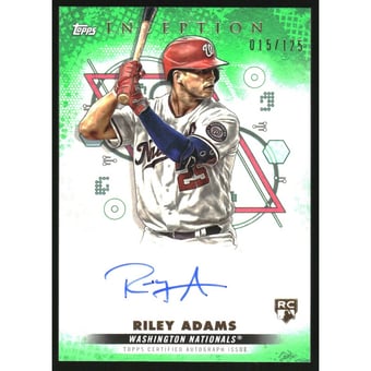 2022 Topps Inception Rookie and Emerging Stars Autographs Green #BRESRAS Riley Adams