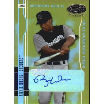 2003 Leaf Certified Materials Mirror Gold Autographs #257 Rickie Weeks NG/10