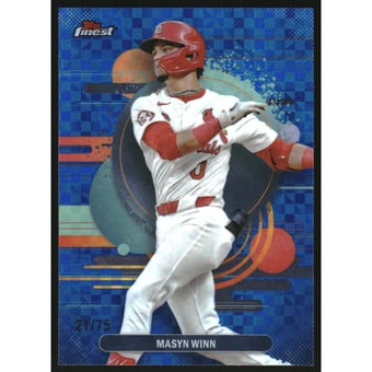2025 Finest Blue Checkerboard Refractors #118 Masyn Winn