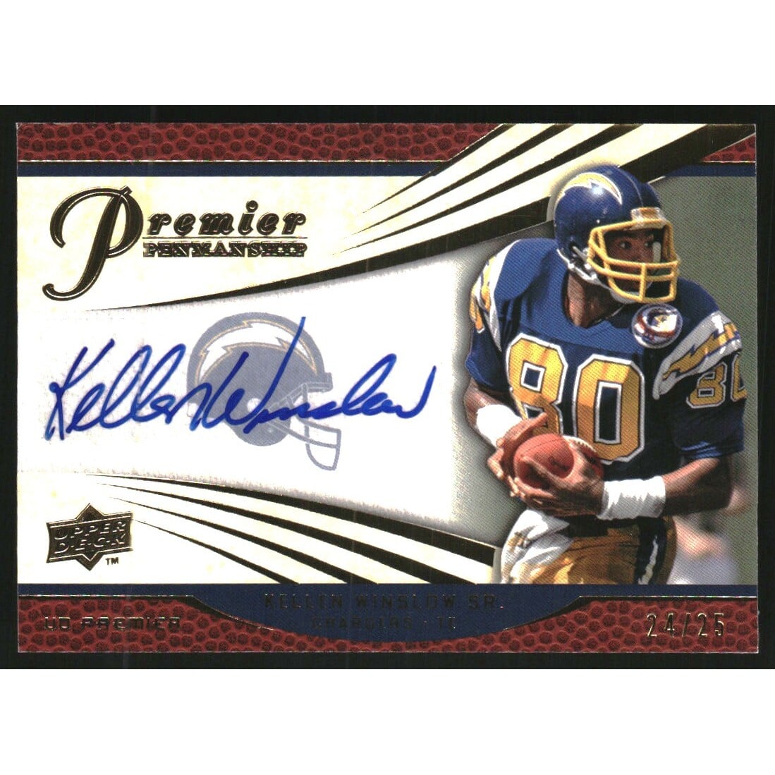 2008 Upper Deck Premier Penmanship Autographs Gold #PP61 Kellen Winslow Sr.