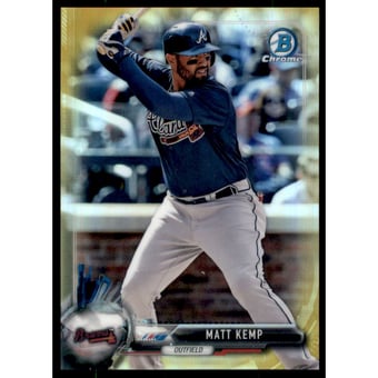 2017 Bowman Chrome Gold Refractors #99 Matt Kemp