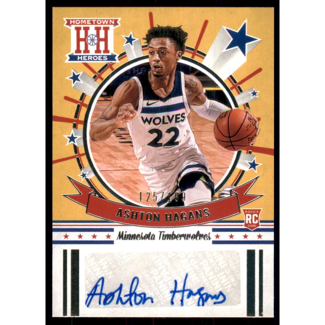 2020-21 Panini Chronicles Hometown Heroes Rookie Autographs #10 Ashton Hagans/199. rookie card picture