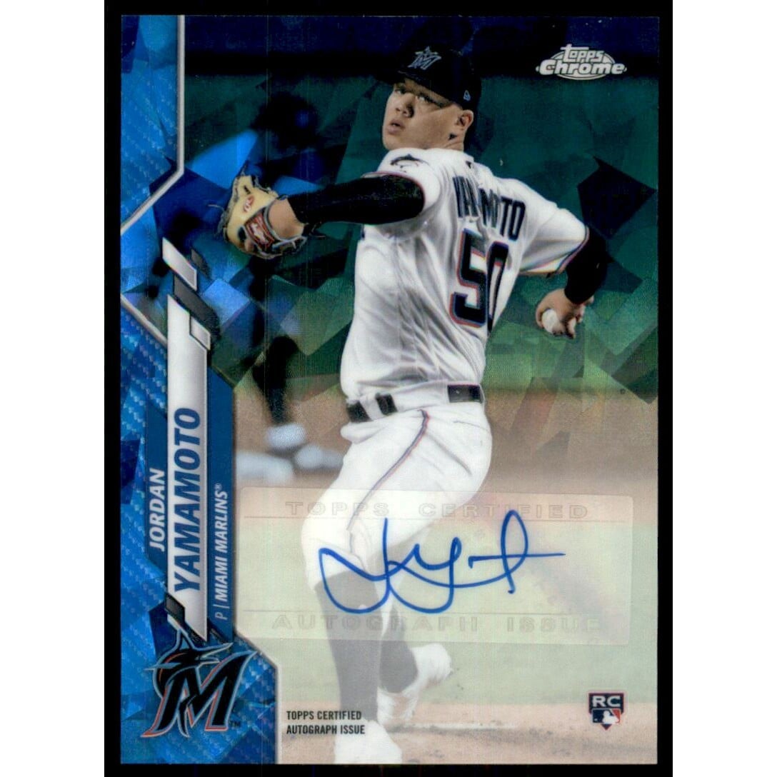 2020 Topps Chrome Update Sapphire Rookie Autographs #RAJY Jordan Yamamoto. rookie card picture