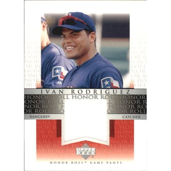 2002 Upper Deck Honor Roll Game Jersey #JIR1 Ivan Rodriguez
