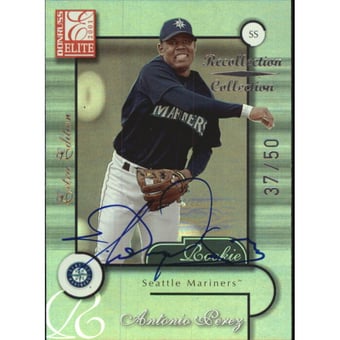 2002 Donruss Elite Recollection Autographs #19 Antonio Perez 01/50