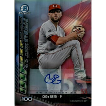 2017 Bowman Chrome Scouts Top 100 Autographs #BTP55 Cody Reed