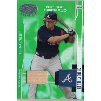 2003 Leaf Certified Materials Mirror Emerald Materials #15 Adam LaRoche Bat