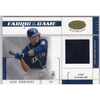 2003 Leaf Certified Materials Fabric of the Game #9IN Alex Rodriguez M's IN/50