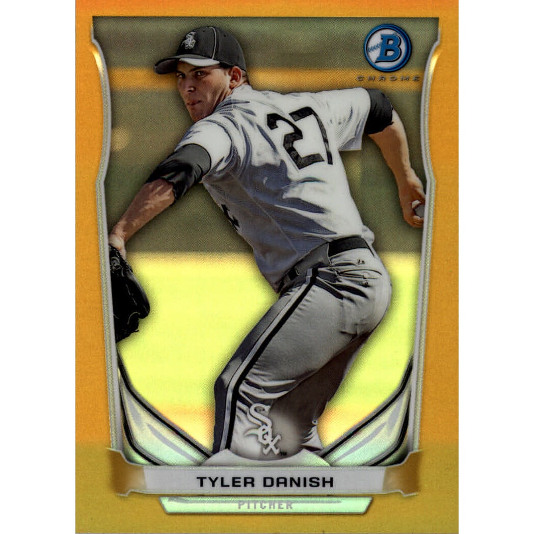 2014 Bowman Chrome Prospects Gold Refractors #BCP54 Tyler Danish. rookie card picture