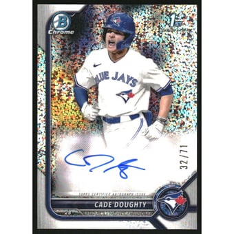 2022 Bowman Chrome Draft Autographs Sparkle Refractors #CDACDY Cade Doughty