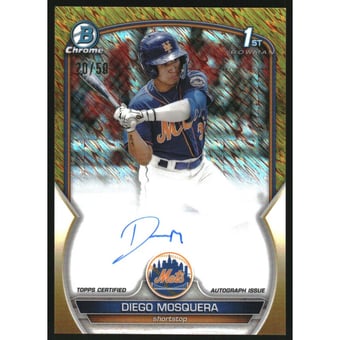 2023 Bowman Chrome Prospect Autographs Gold Shimmer Refractors #CPADM Daniel Montesino